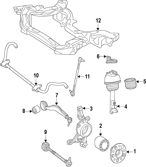 Front Suspension For 16 Mercedes Benz Cls 400 Calstar Mercedes Parts
