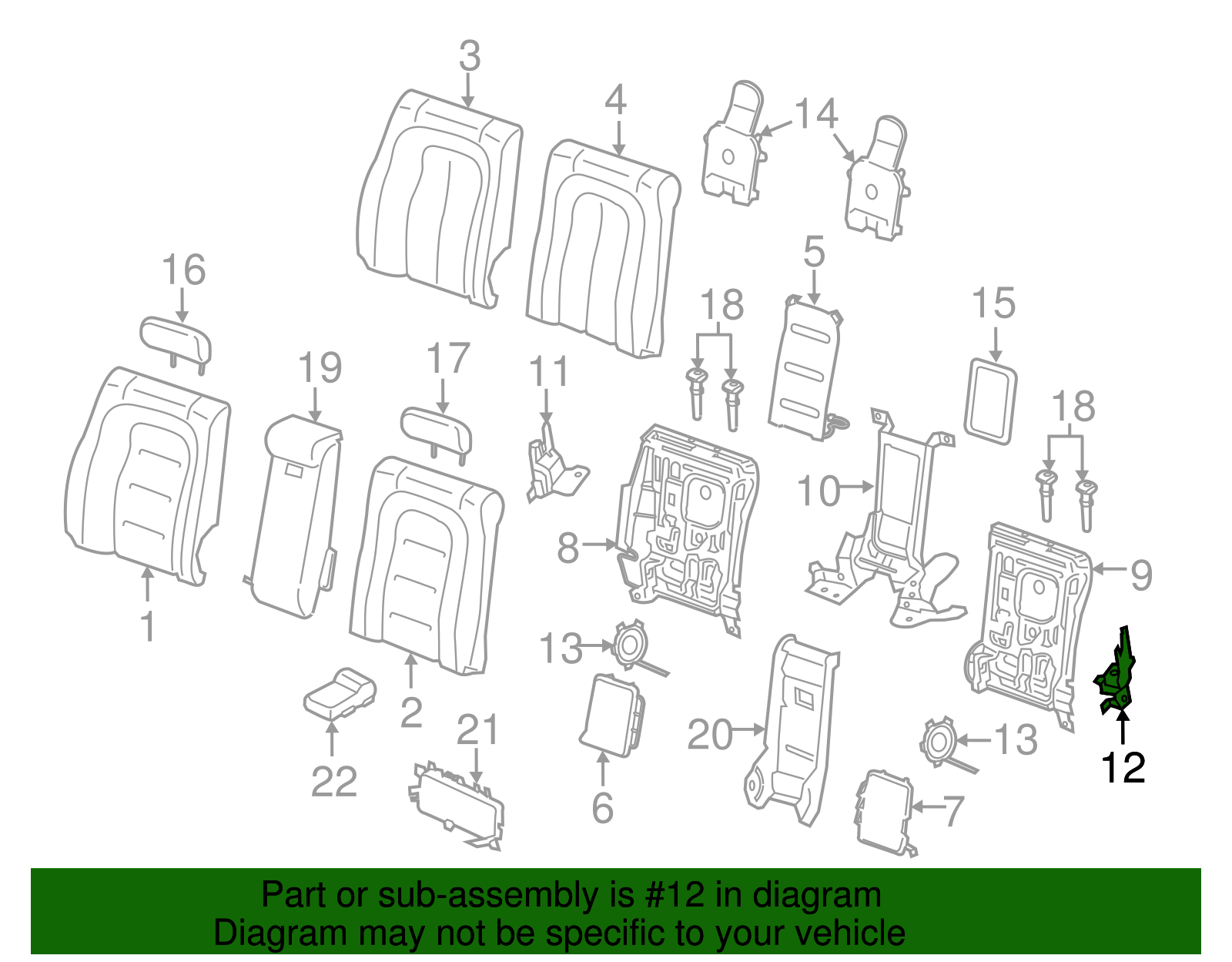 Hinge - Ford (GD9Z-9661321-B)