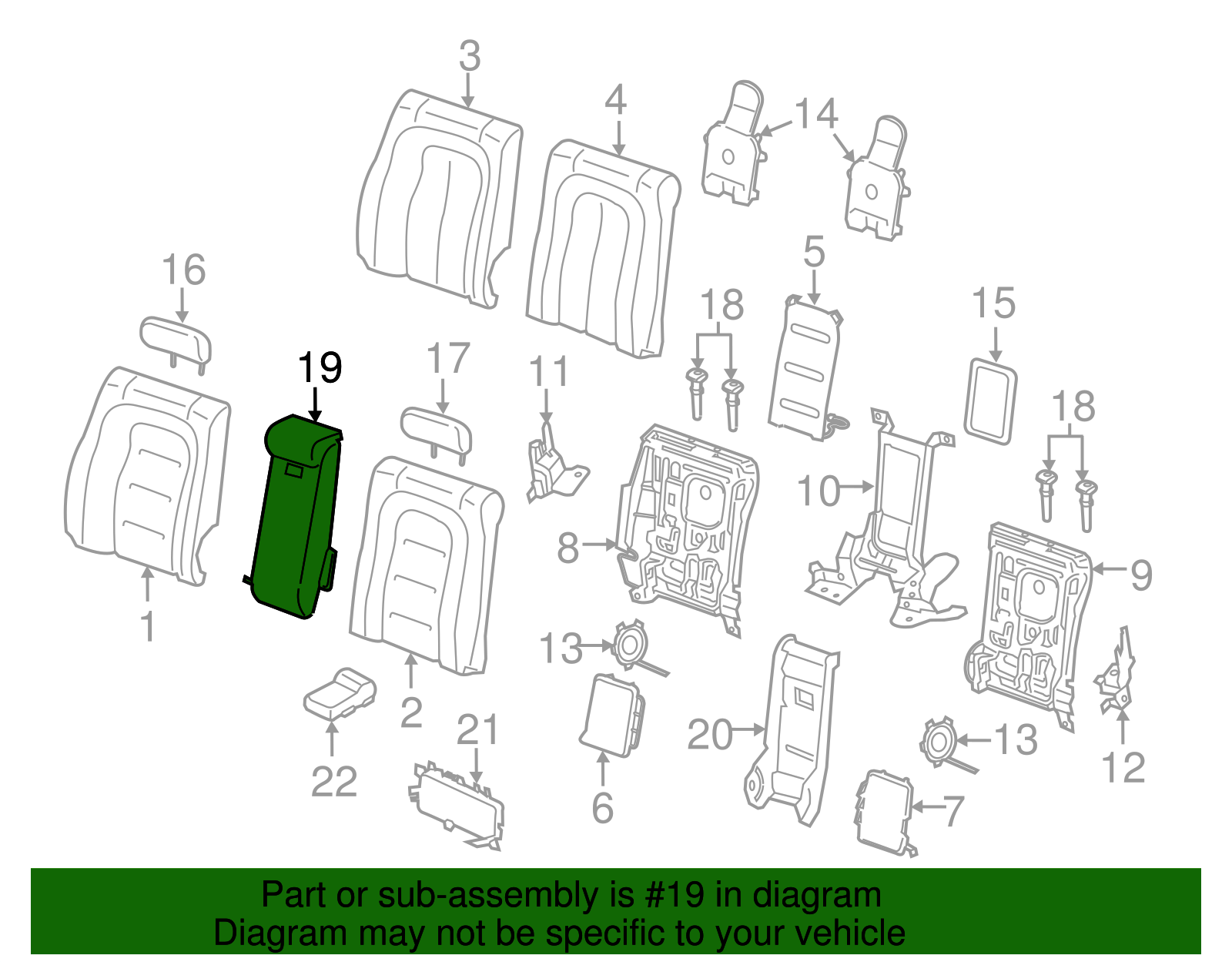Armrest - Ford (GD9Z-5467112-FL)