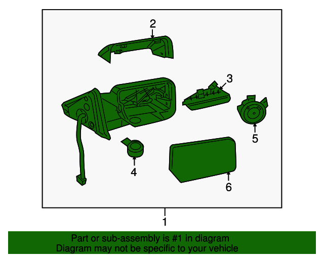 Genuine OEM Ford Part Mirror Assembly 8L1Z17682GA Genuine OEM