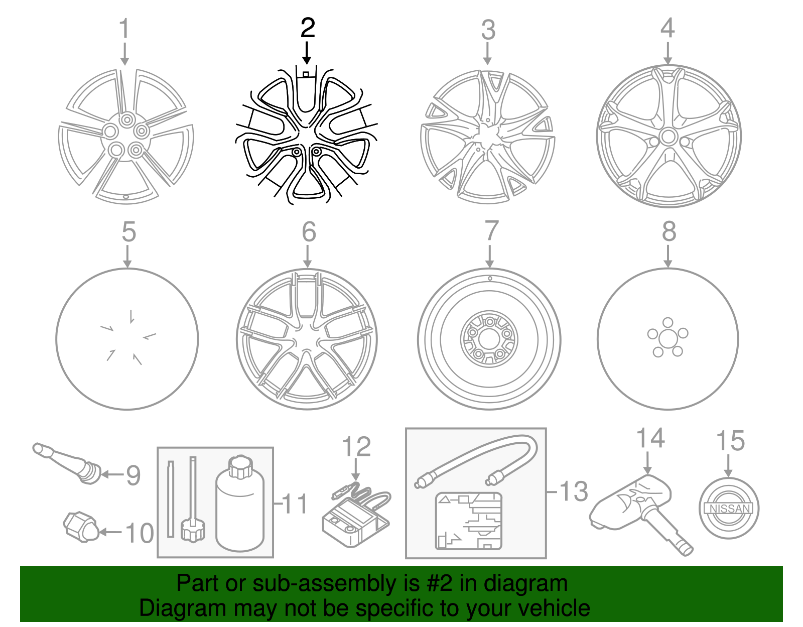 D0CMM6GA9B 20172020 Nissan 370Z Wheel, Alloy Anicra Nissan Parts
