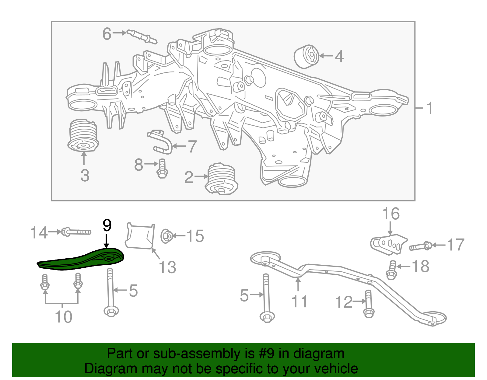 Rear Cradle Mount Bolt Bracket - GM (84103951)
