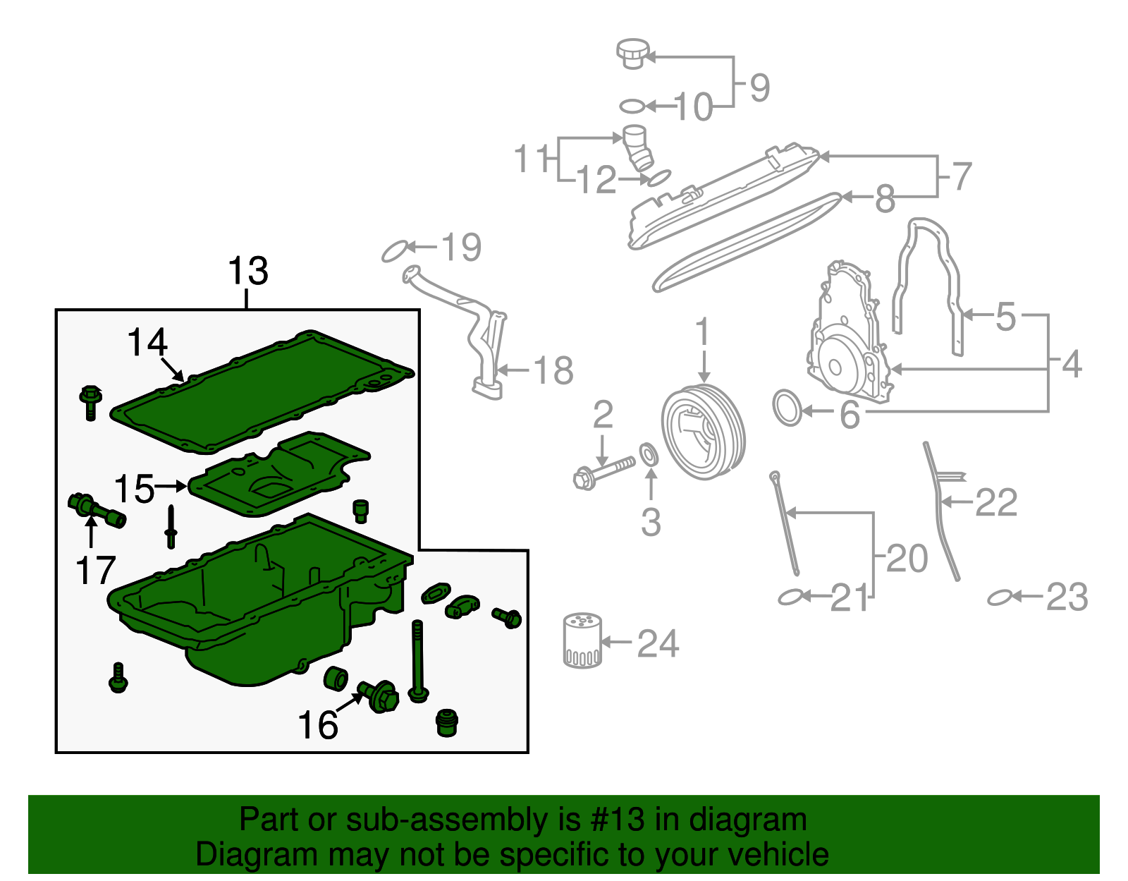 Engine Oil Pan - GM (19328662)