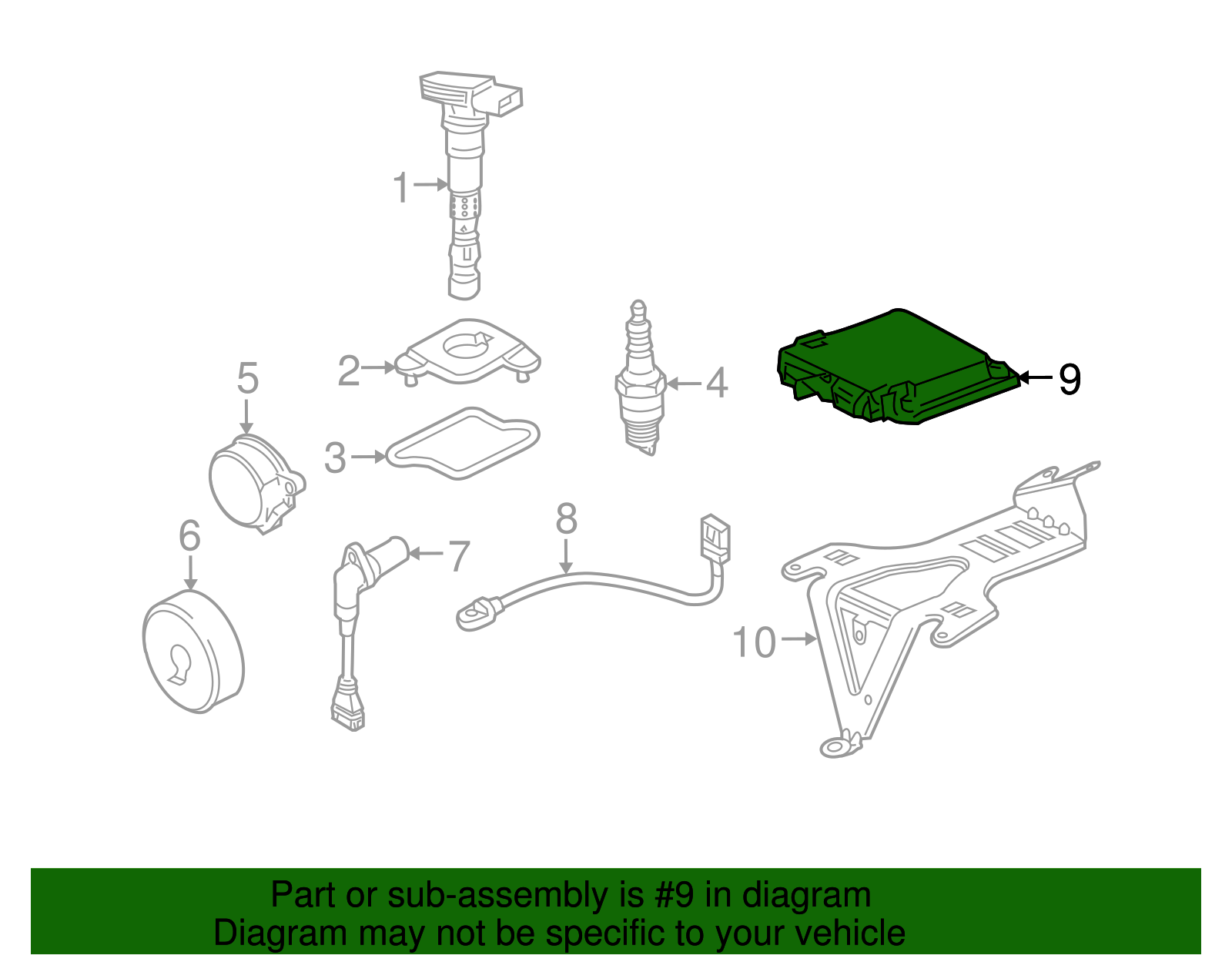 Engine Control Module (ECM) - Volkswagen (7L0-910-560-A)
