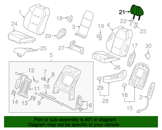 20102013 Acura MDX Headrest 81140STXL01ZB XportAuto