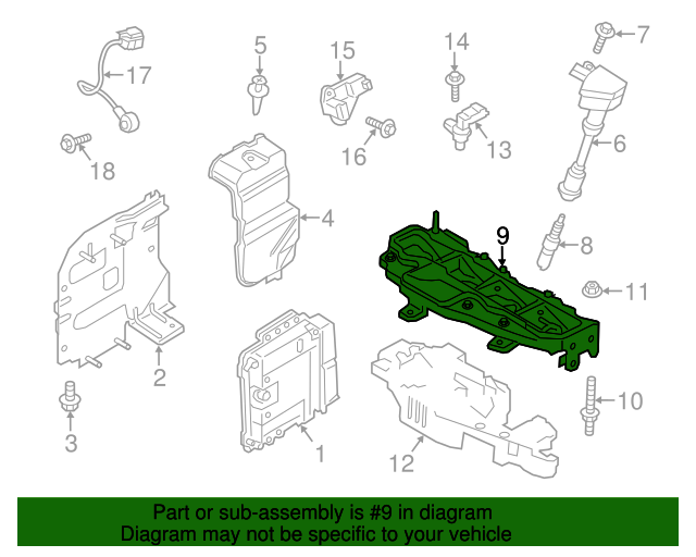 BM5Z12257B 20132019 Ford Ignition Coil Mounting Bracket Fairway