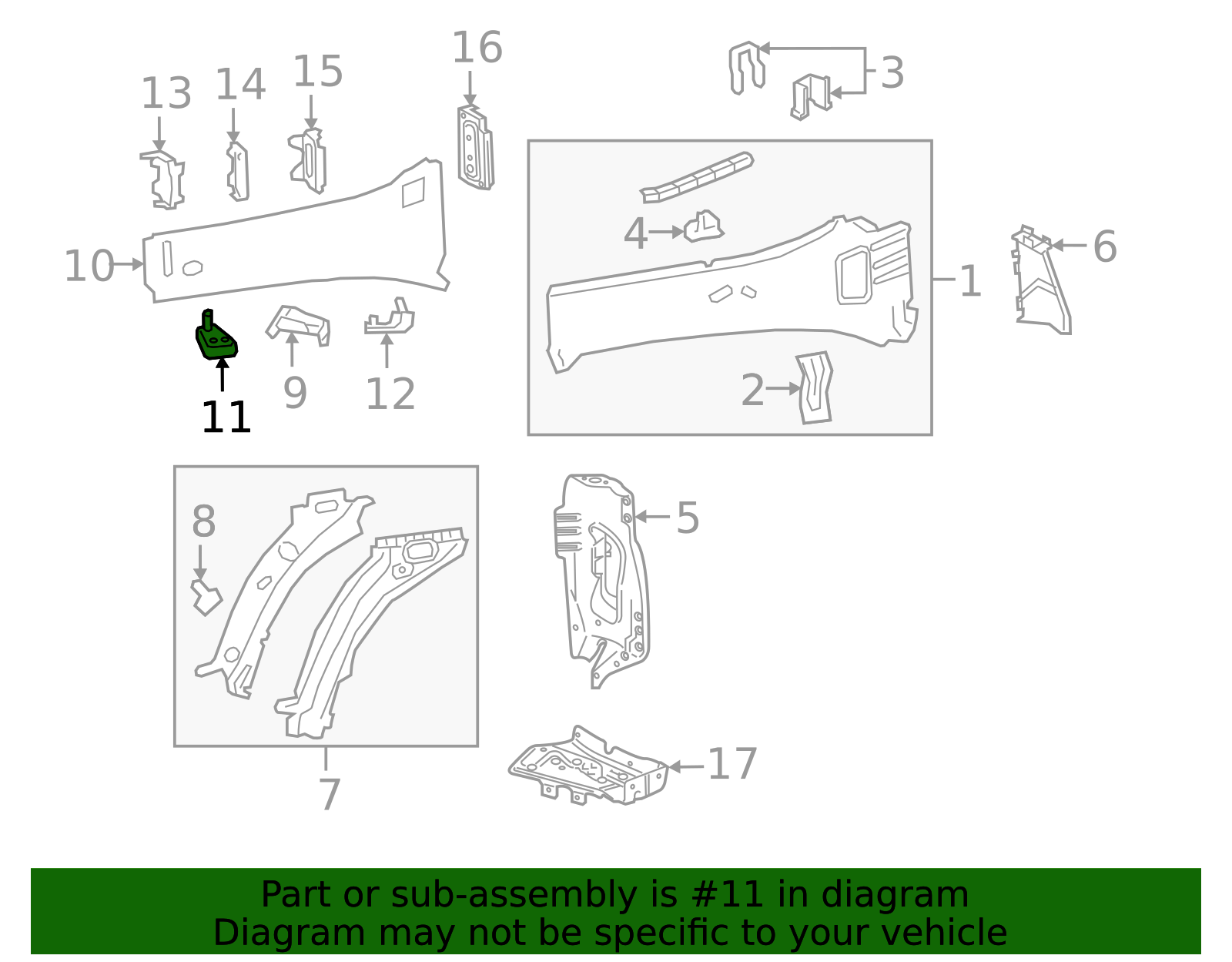 Inner Rail Front Bracket - GM (84450252)