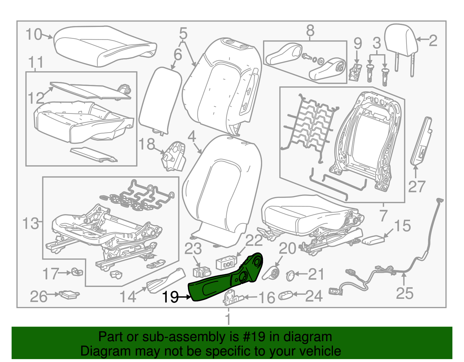 Driver Seat Cushion Outer Finish Cover - GM (95078127)