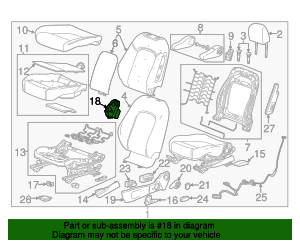 95078136 - Cocoa Driver Seat Inner Recliner Finish Cover 2013-2019 ...