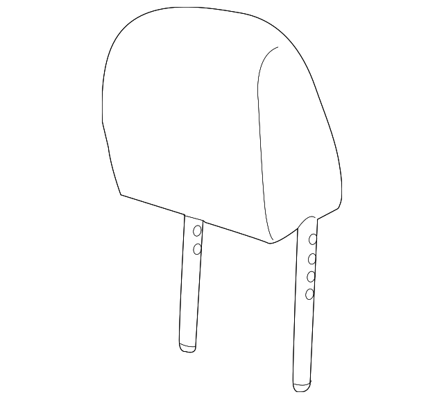 Jet Black Front Head Restraint - GM (95136166)