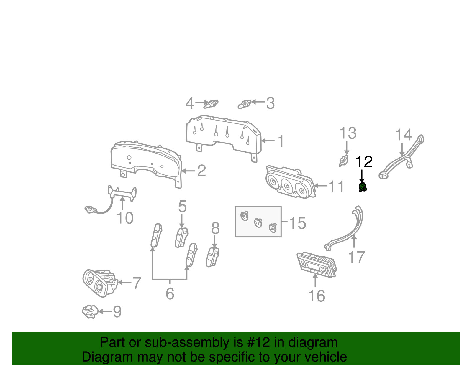 Motorcraft™ A/C Control Switch - Ford (YH-1522)