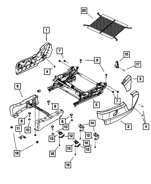 2008 Mopar Power Seat Adjuster 68030689AA QuirkParts