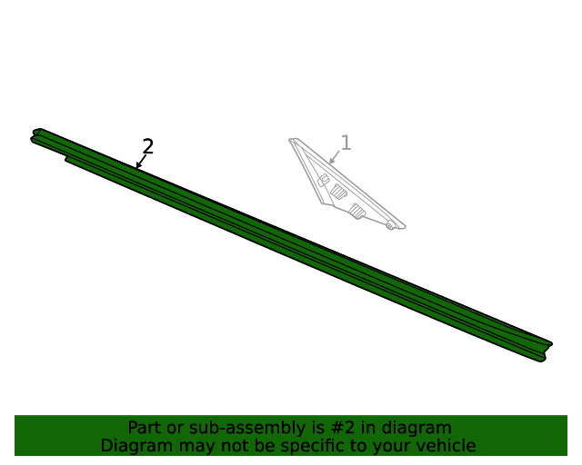 20212022 Chevrolet Corvette Front Passenger Side Door Window Belt