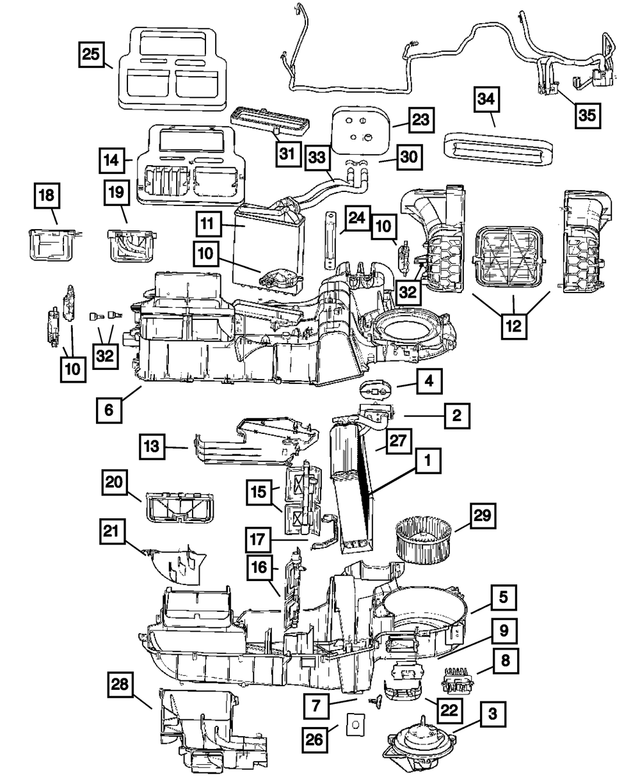 2004 Dodge Durango Heater Core 5061391AB My Mopar Parts