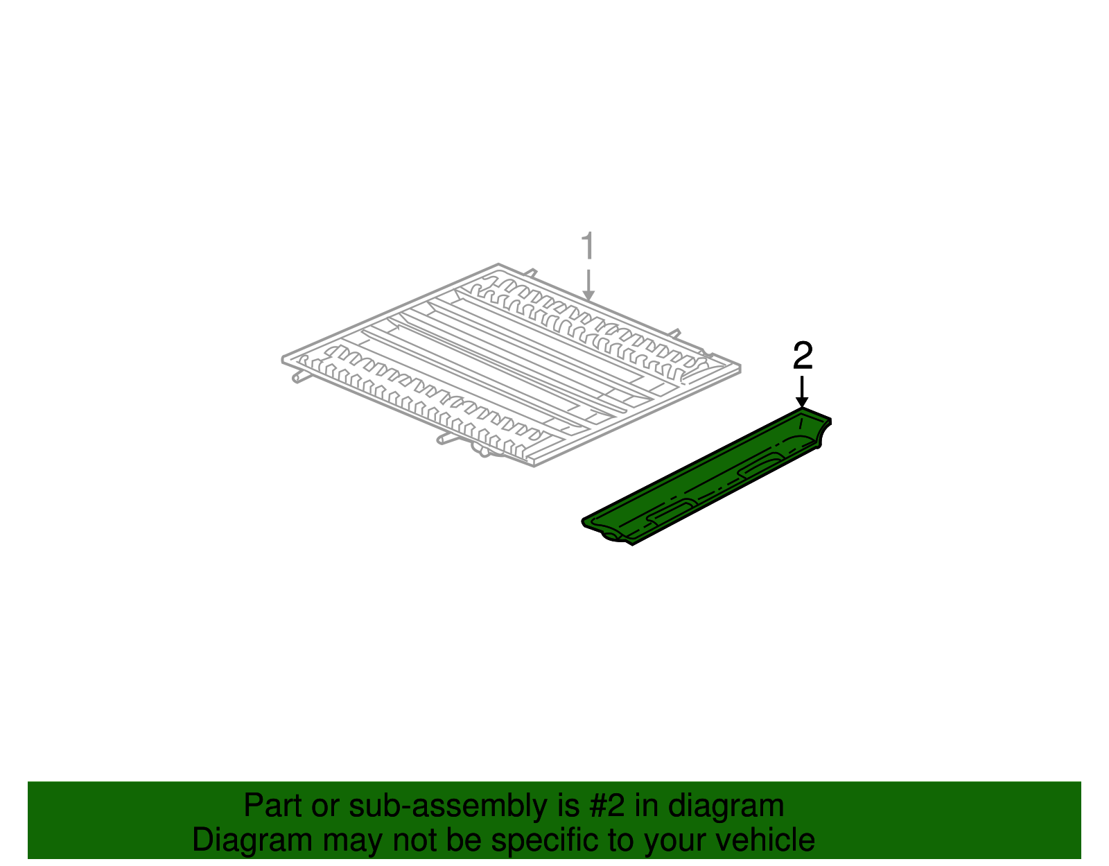 Molding Assembly-R/End Rvl & Quarter   Belt      *Graphite - GM (93439733)