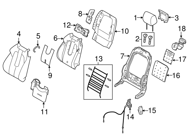 Genuine OEM Headrest Part# LR068957 Fits 2016-2019 Land Rover  