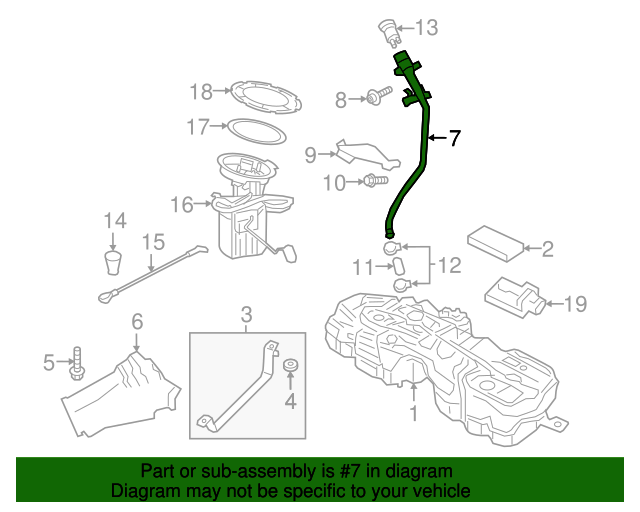 32312073 Fuel Filler Neck 2020 Volvo XC90 Volvo OEM Parts Direct