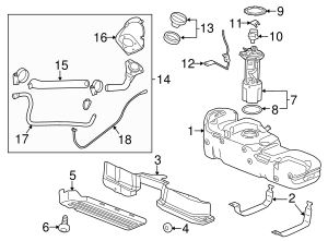23114055 - Fuel Tank Filler Pipe 2004-2019 GM | Chevrolet Parts Direct