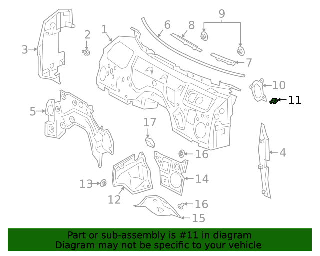 17111709419 - 2019-2021 BMW Z4 Support Bracket Retainer (17-11-1-709 ...