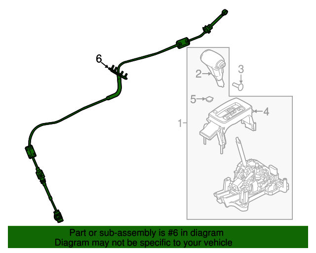 20062009 Ford OEM Shift Control Cable 6E5Z7E395E Ford Parts Center