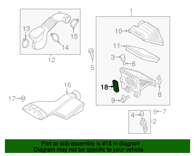 20112015 Hyundai Sonata Engine Air Intake Hose Seal 281174R100 OEM