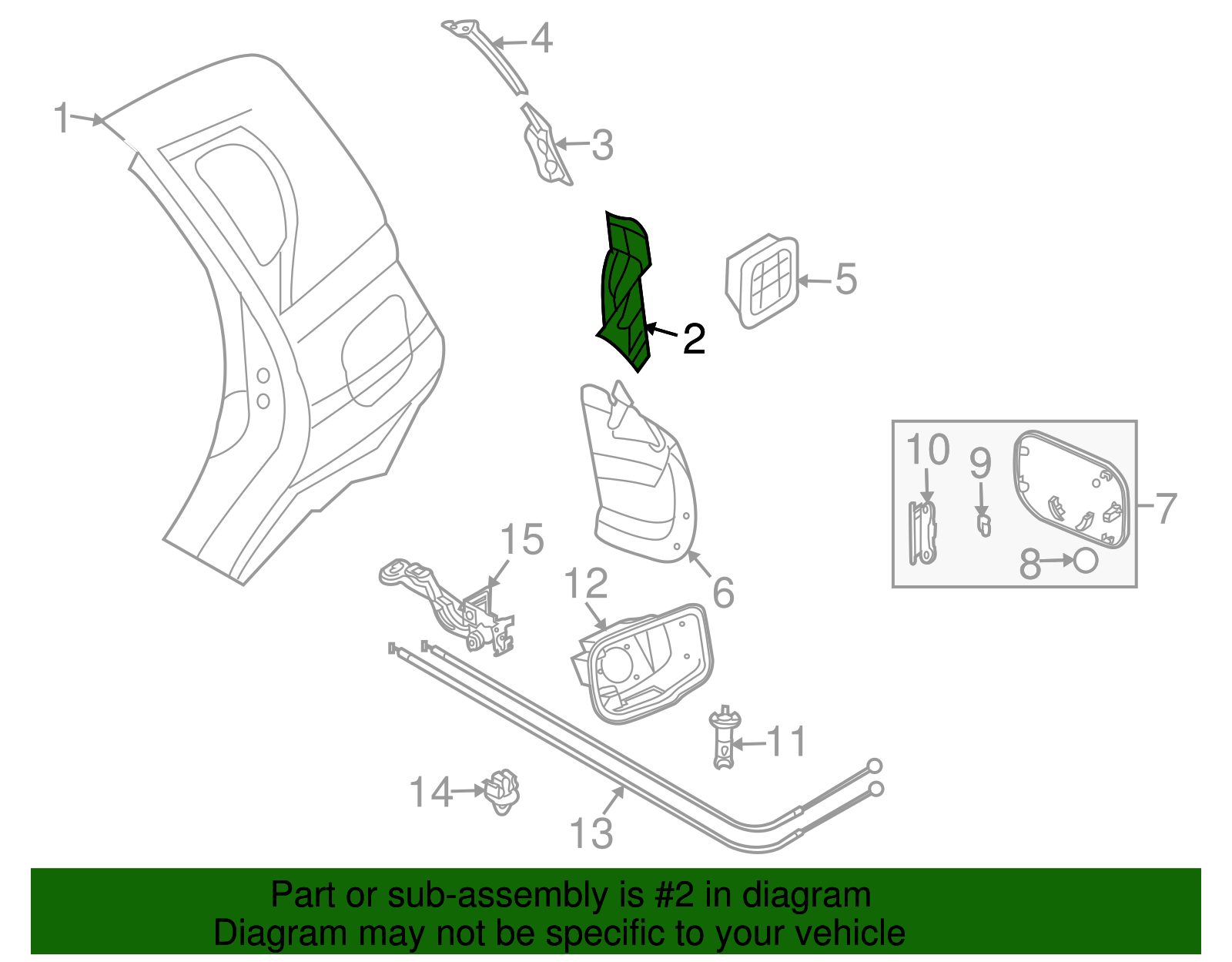 Driver Side Body Side Front Outer Panel - GM (96533392)