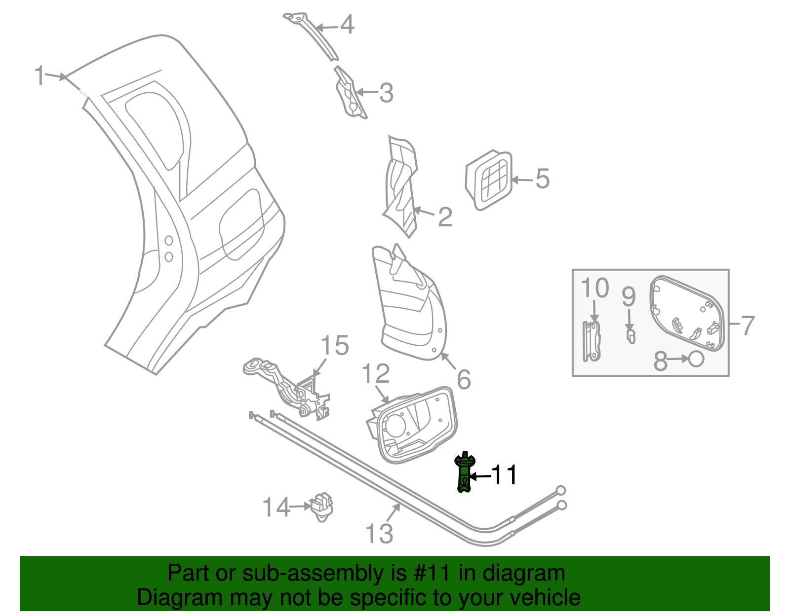 Fuel Tank Filler Door Latch - GM (96534241)