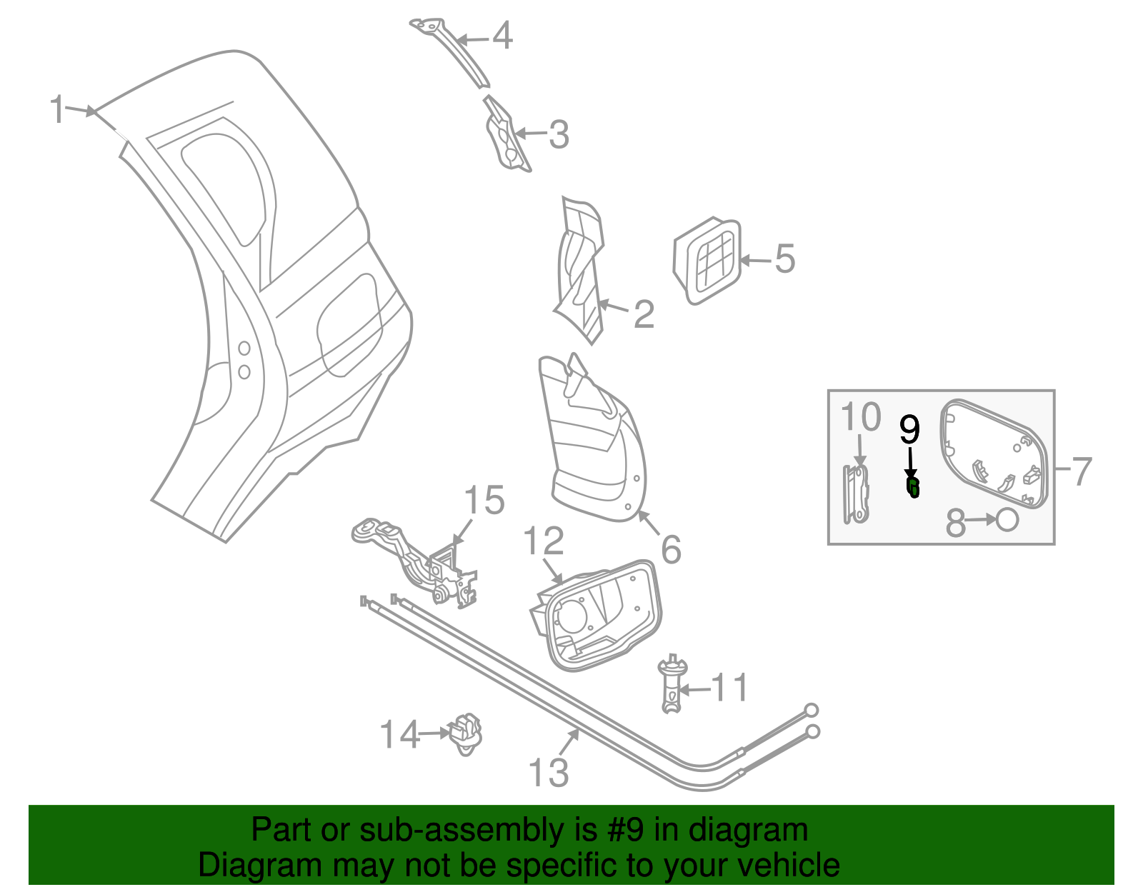 Fuel Door Spring - GM (96246534)