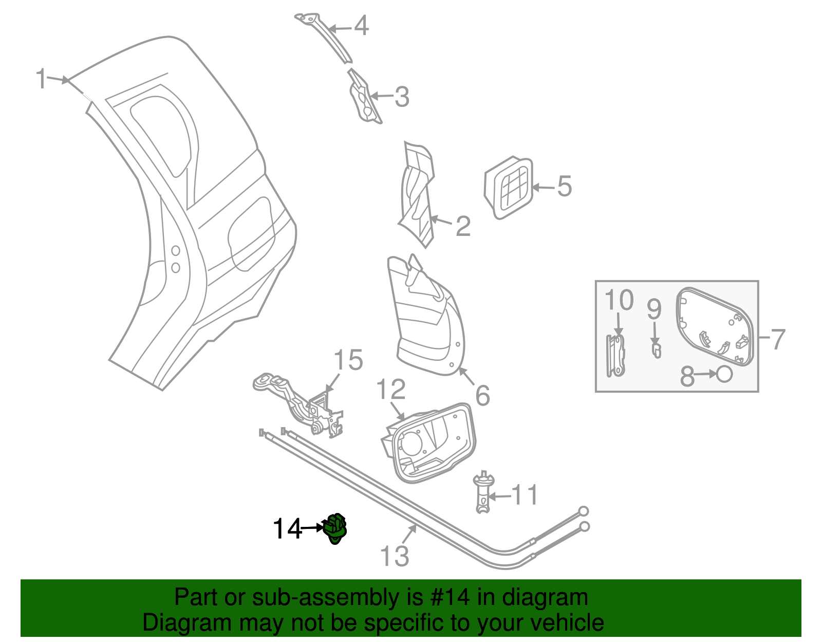 Clip, F/Tnk Fil Dr Lat Rel Cbl - GM (94530361)
