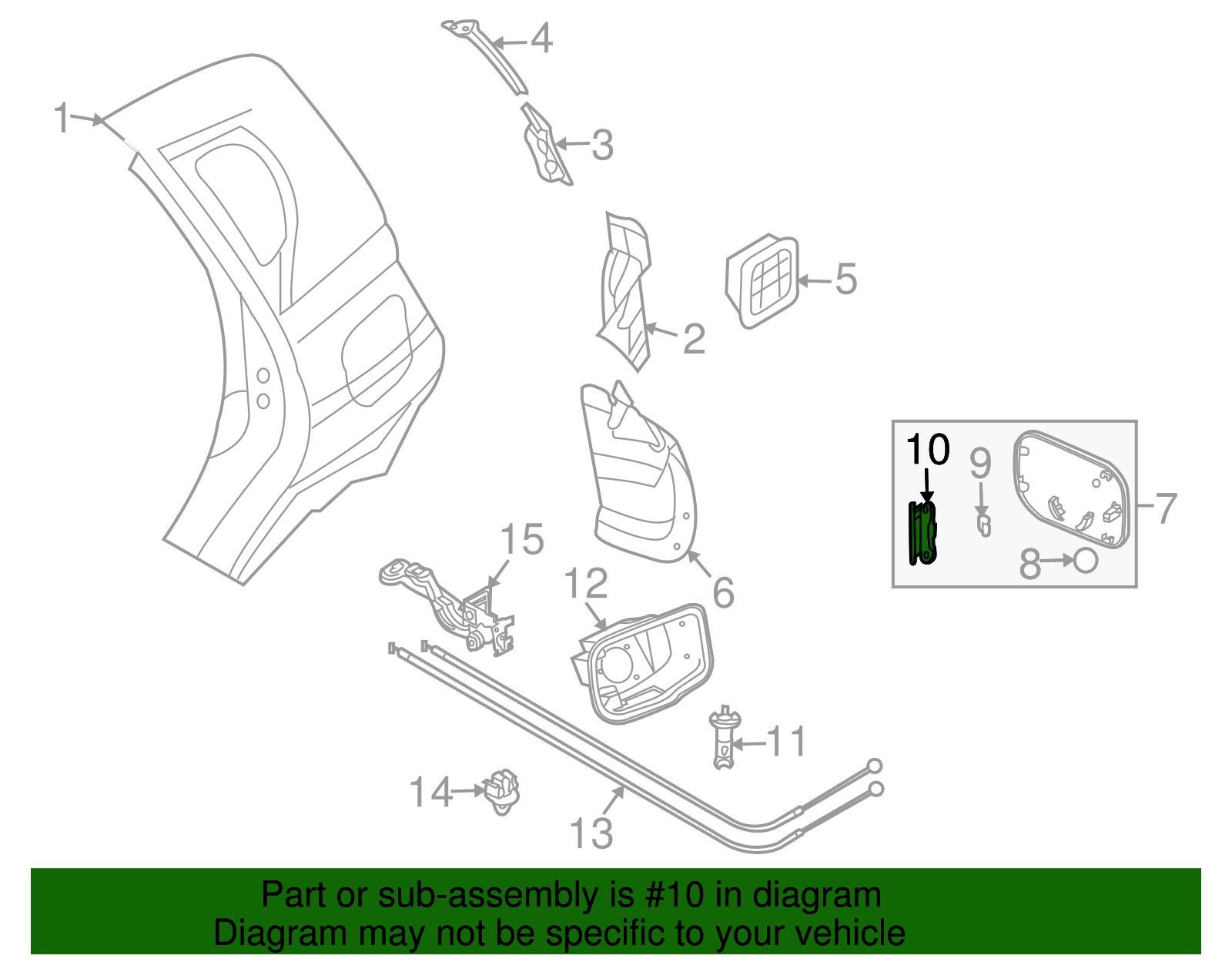 Fuel Tank Filler Door Hinge - GM (96910787)