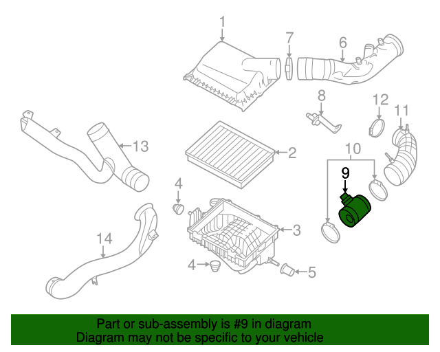 Genuine Mass Air Flow Sensor for 20062009 Saab 93 Part 93185455