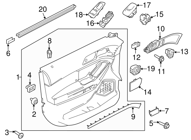 Genuine Ford Window Switch DG9Z-14529-AA