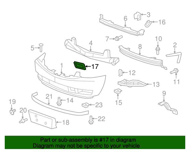 20072014 Cadillac Tow Bracket Cover 15893973
