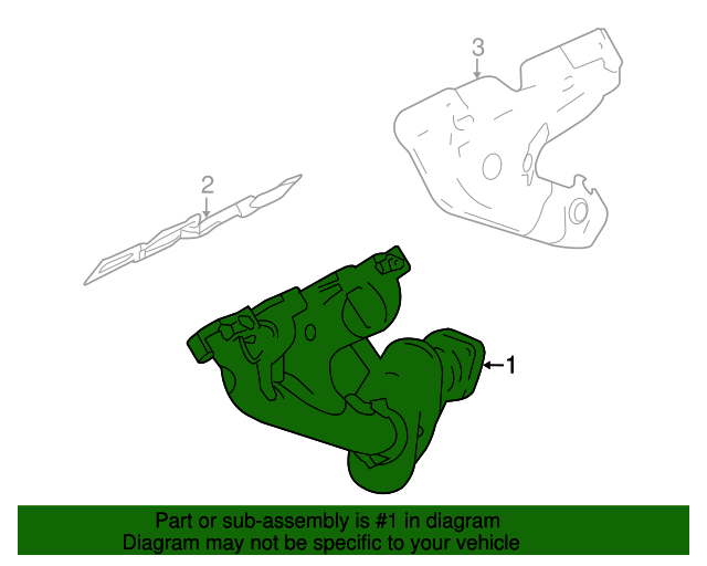 20042006 Cadillac Passenger Side Exhaust Manifold 12638982