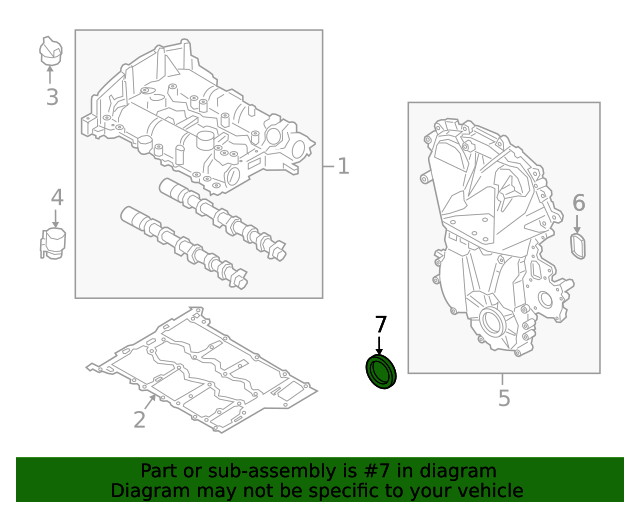 20202021 Ford OEM Rear Main Seal Retainer JX6Z6701B OEM Ford Parts