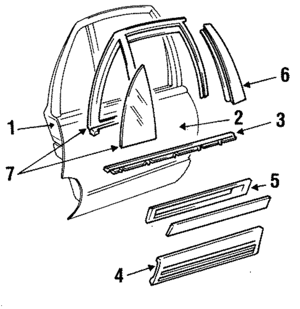 Molding Kit, Rear S/D Lower                  *Paint To Mat - GM (88891445)