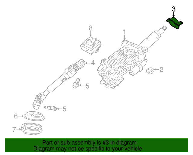 20172021 GM Steering Column Upper Retainer 84254091