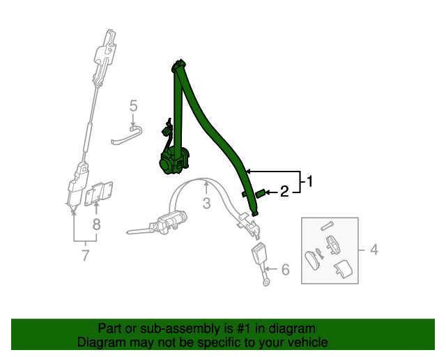Shoulder Belt 3D1-858-663-C-HCP