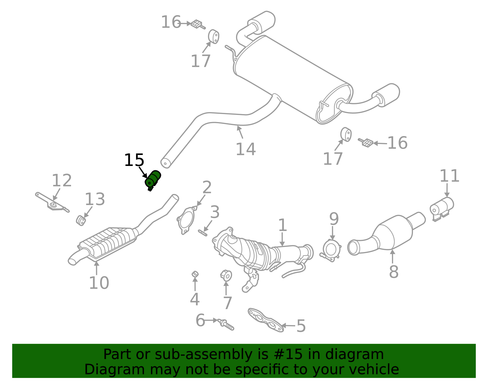 Exhaust Pipe Clamp - Ford (GU2Z-5K256-A)