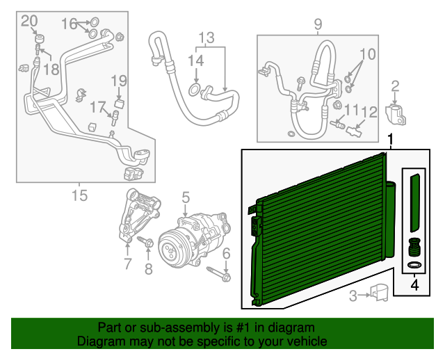 20152020 Chevrolet Trax Air Conditioning Condenser 95465726 My GM