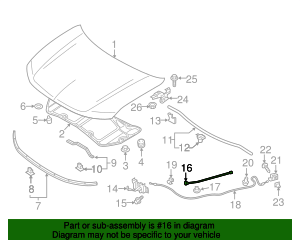 2014-2020 Mitsubishi Outlander Support Rod 5906A097 | Mitsubishi Parts ...
