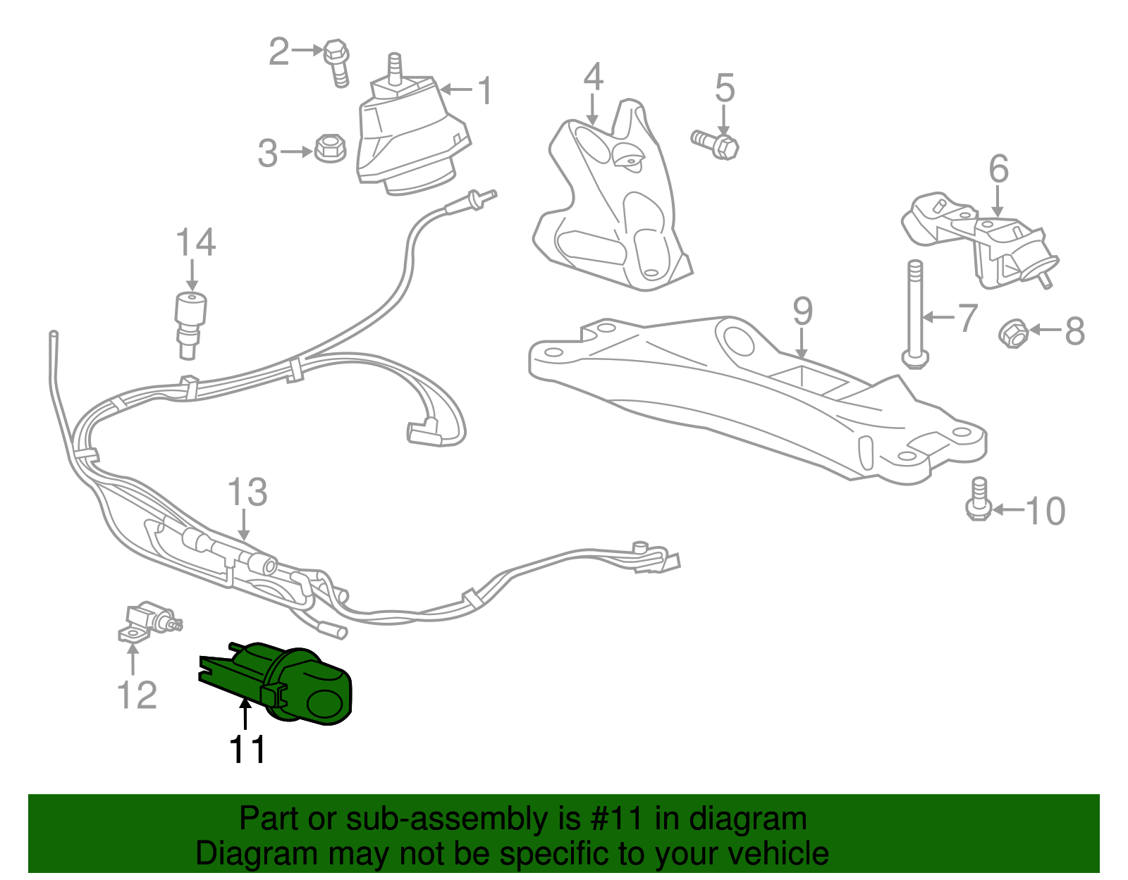 Engine Mount Vacuum Tank - GM (84017381)