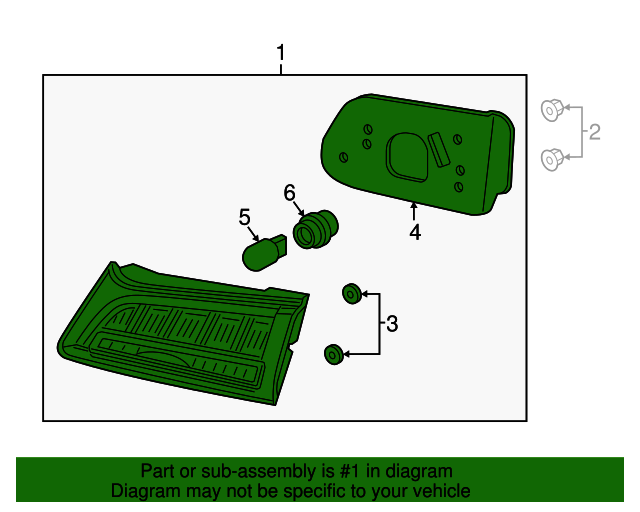 Genuine OEM Acura Light Assembly, L Lid Part 34155TZ3A61 Acura