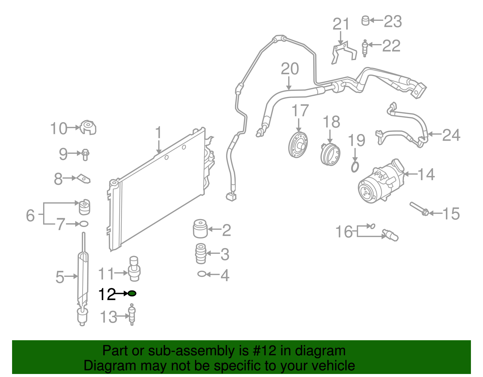 A/C Refrigerant Pressure Switch Seal - GM (90381761)