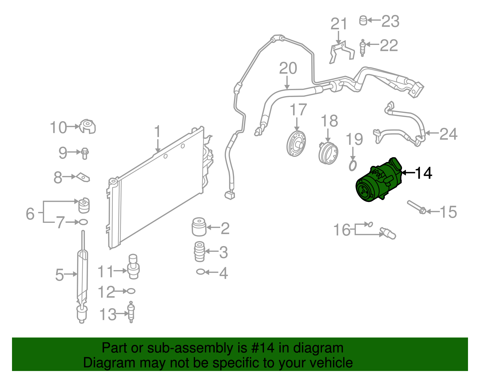 Air Conditioning Compressor - GM (93168628)