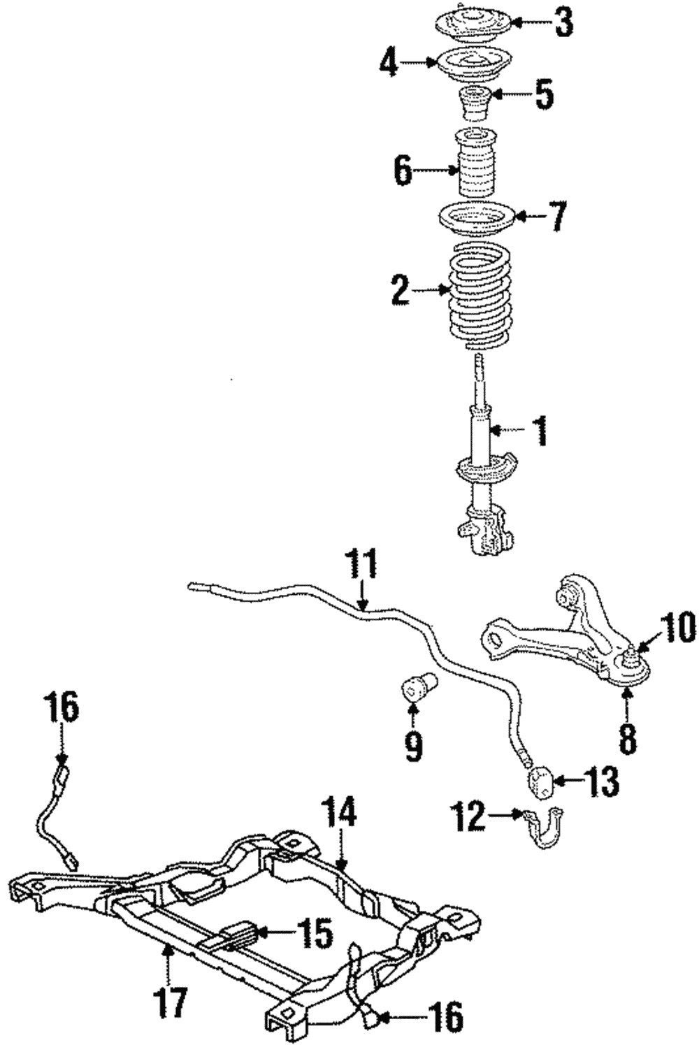Mount, Front Suspension Strut - GM (9763249)