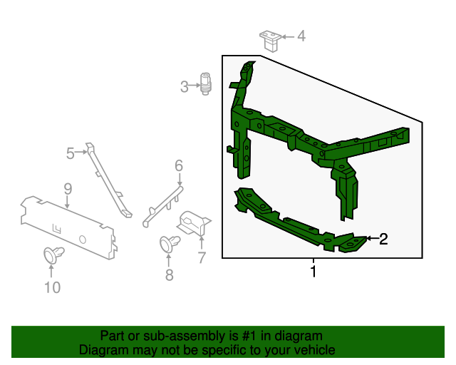 Genuine OEM Acura Bulkhead, Front Part 60400TZ3305ZZ Acura Parts