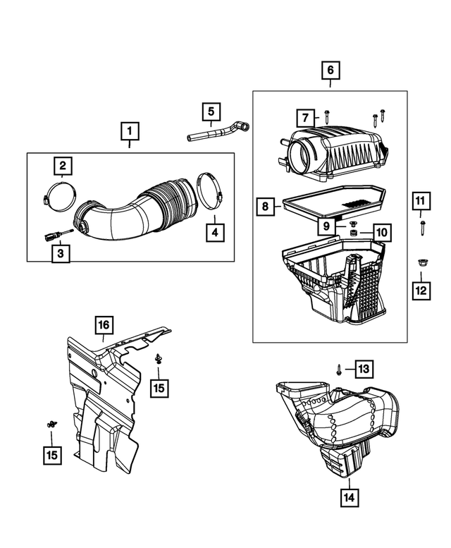 20112023 Chrysler 300 Air Cleaner Resonator 68240940AB Mopar Estores