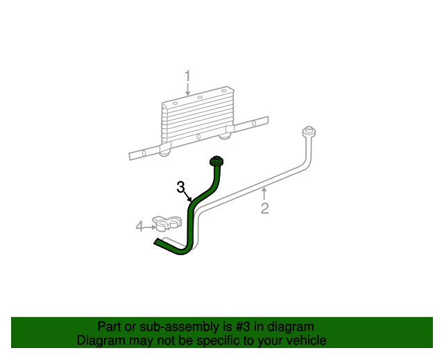 19992007 GM Automatic Transmission Fluid Cooler Lower Line 15773661