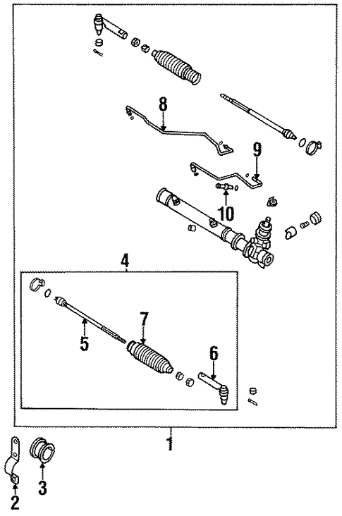 Steering Gear & Linkage for 1996 Nissan Sentra #0